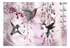 Fotobehang - Flying Hummingbirds Pink - Vliesbehang