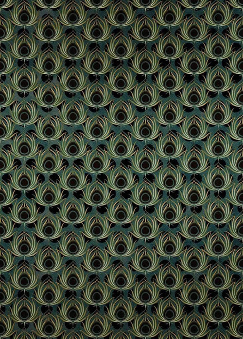 Komar Paon Vert Vlies Fotobehang 200x280cm 4 banen | Yourdecoration.be