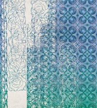 Komar Art Nouveau Bleu Vlies Fotobehang 250x280cm 5 banen | Yourdecoration.be