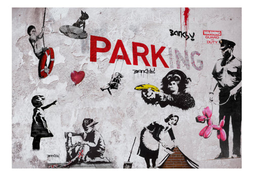 Fotobehang - Banksy Graffiti Diveristy - Vliesbehang
