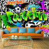 Artgeist Football Graffiti Vlies Fotobehang Sfeer | Yourdecoration.be