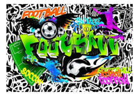 Artgeist Football Graffiti Vlies Fotobehang | Yourdecoration.be