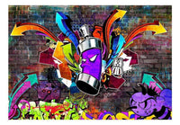 Artgeist Graffiti Colourful Attack Vlies Fotobehang | Yourdecoration.be