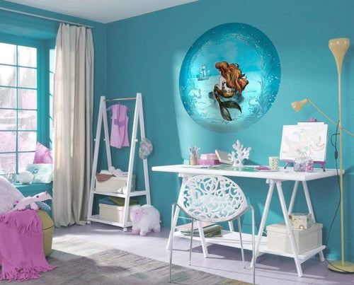 Komar Ariel Dreaming Zelfklevend Fotobehang 125x125cm Rond Sfeer | Yourdecoration.be