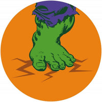 Komar Avengers Hulks Foot Pop Art Zelfklevend Fotobehang 125x125cm Rond | Yourdecoration.be