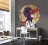 Komar Avengers Painting Captain Marvel Helmet Zelfklevend Fotobehang 125x125cm Rond Sfeer | Yourdecoration.be