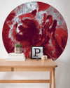 Komar Avengers Painting Rocket Raccoon Zelfklevend Fotobehang 125x125cm Rond Sfeer | Yourdecoration.be