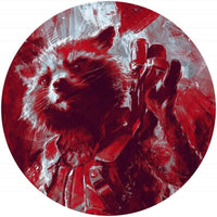 Komar Avengers Painting Rocket Raccoon Zelfklevend Fotobehang 125x125cm Rond | Yourdecoration.be