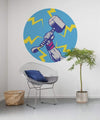 Komar Avengers Thors Hammer Pop Art Zelfklevend Fotobehang 125x125cm Rond Sfeer | Yourdecoration.be