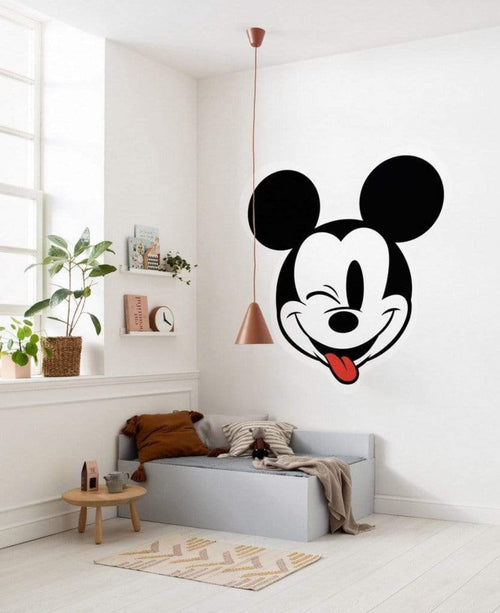 Komar Mickey Head Optimism Zelfklevend Fotobehang 125x125cm Rond Sfeer | Yourdecoration.be