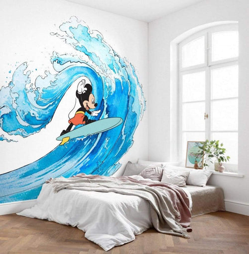 Komar Mickey Surfing Vlies Fotobehang 300x280cm 6 Banen Sfeer | Yourdecoration.be