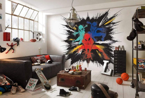 Komar Spider Man Color Explosion Vlies Fotobehang 300x280cm 6 Banen Sfeer | Yourdecoration.be