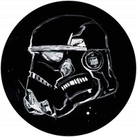 Komar Star Wars Ink Stormtrooper Zelfklevend Fotobehang 125x125cm Rond | Yourdecoration.be