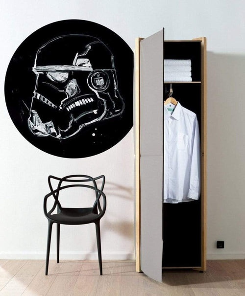 Komar Star Wars Ink Stormtrooper Zelfklevend Fotobehang 128x128cm Rond Sfeer | Yourdecoration.be
