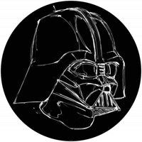 Komar Star Wars Ink Vader Zelfklevend Fotobehang 125x125cm Rond | Yourdecoration.be