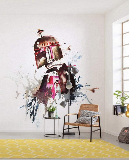 Komar Star Wars Watercolor Boba Fett Vlies Fotobehang 250x280cm 5 Banen Sfeer | Yourdecoration.be