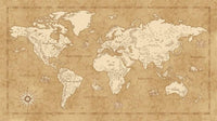Komar Vintage World Map Vlies Fotobehang 500x280cm 10 Banen | Yourdecoration.be