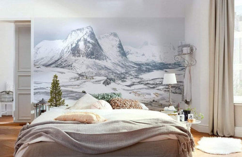Komar White Enchanted Mountains Vlies Fotobehang 400x280cm 8 Banen Sfeer | Yourdecoration.be