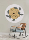 Komar Winnie Pooh Garland Zelfklevend Fotobehang 125x125cm Rond Sfeer | Yourdecoration.be