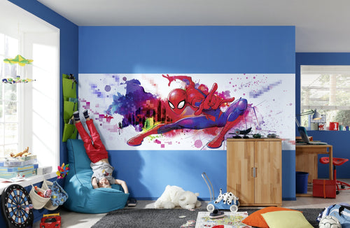 Komar Vlies Fotobehang 4 4123 Spider Man Graffiti Art Interieur | Yourdecoration.be