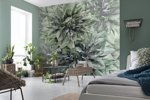 Komar Vlies Fotobehang Inx6 036 Emerald Flowers Interieur | Yourdecoration.be