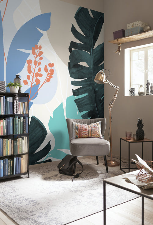 Komar Vlies Fotobehang Inx6 085 Tropical Shapes Interieur | Yourdecoration.be