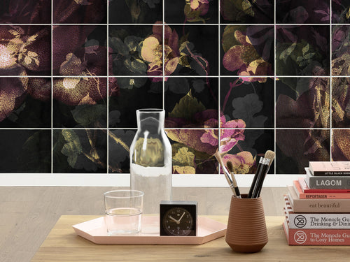 Komar Vlies Fotobehang Inx8 080 Tiles Flowers Details | Yourdecoration.be