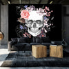 Fotobehang - Skull and Flowers - Vliesbehang