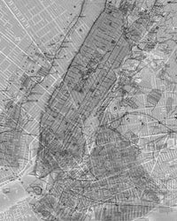 Komar NYC Map Vlies Fotobehang 200x250cm 2 banen | Yourdecoration.be