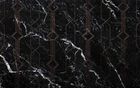 Komar Marble Black Vlies Fotobehang 400x250cm 4 banen | Yourdecoration.nl
