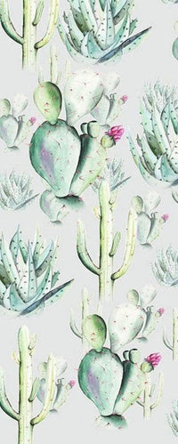 Komar Cactus Grey Vlies Fotobehang 100x250cm 1 baan | Yourdecoration.be