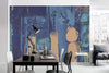 Komar Stems Blooming Blue Vlies Fotobehang 500x280cm 5 banen Sfeer | Yourdecoration.be